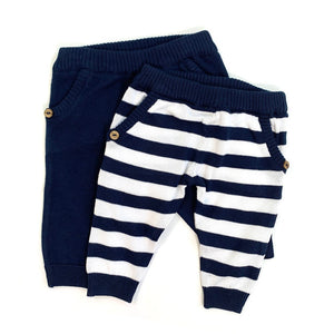 Milan Knit Navy Stripe Cardigan and Capri Pants with Pockets